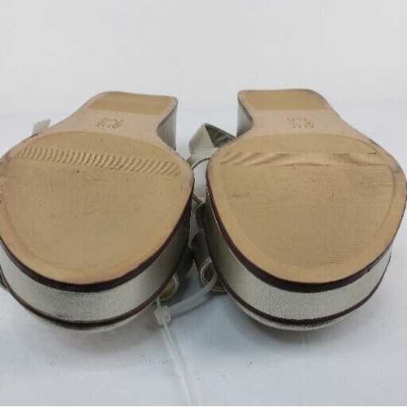 Naturalizer Caryn Silver Metallic Sling Back Leather Sandals Shoes Size 9 M - Picture 15 of 16